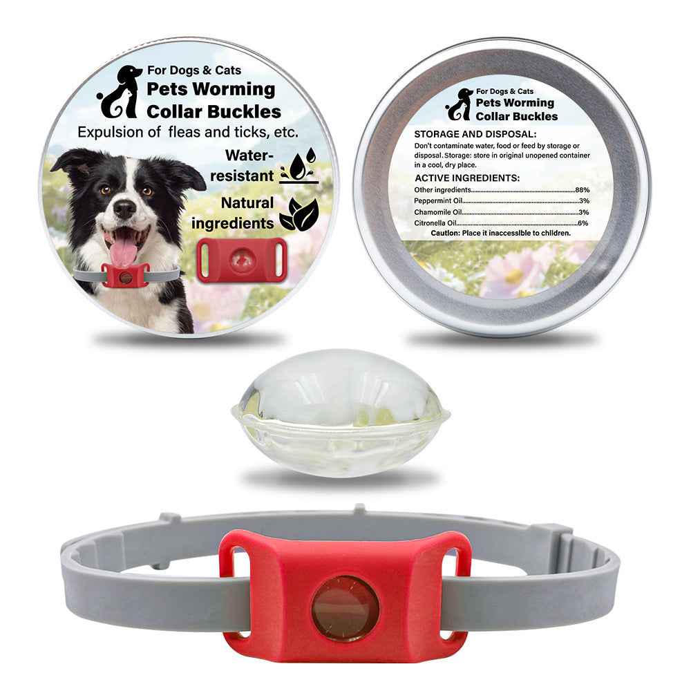 Pet Cat Dog Flea and Tick Prevention Silicone Collar with Insect Repellent Tag, Anti-Flea and Anti-Tick by eprolo