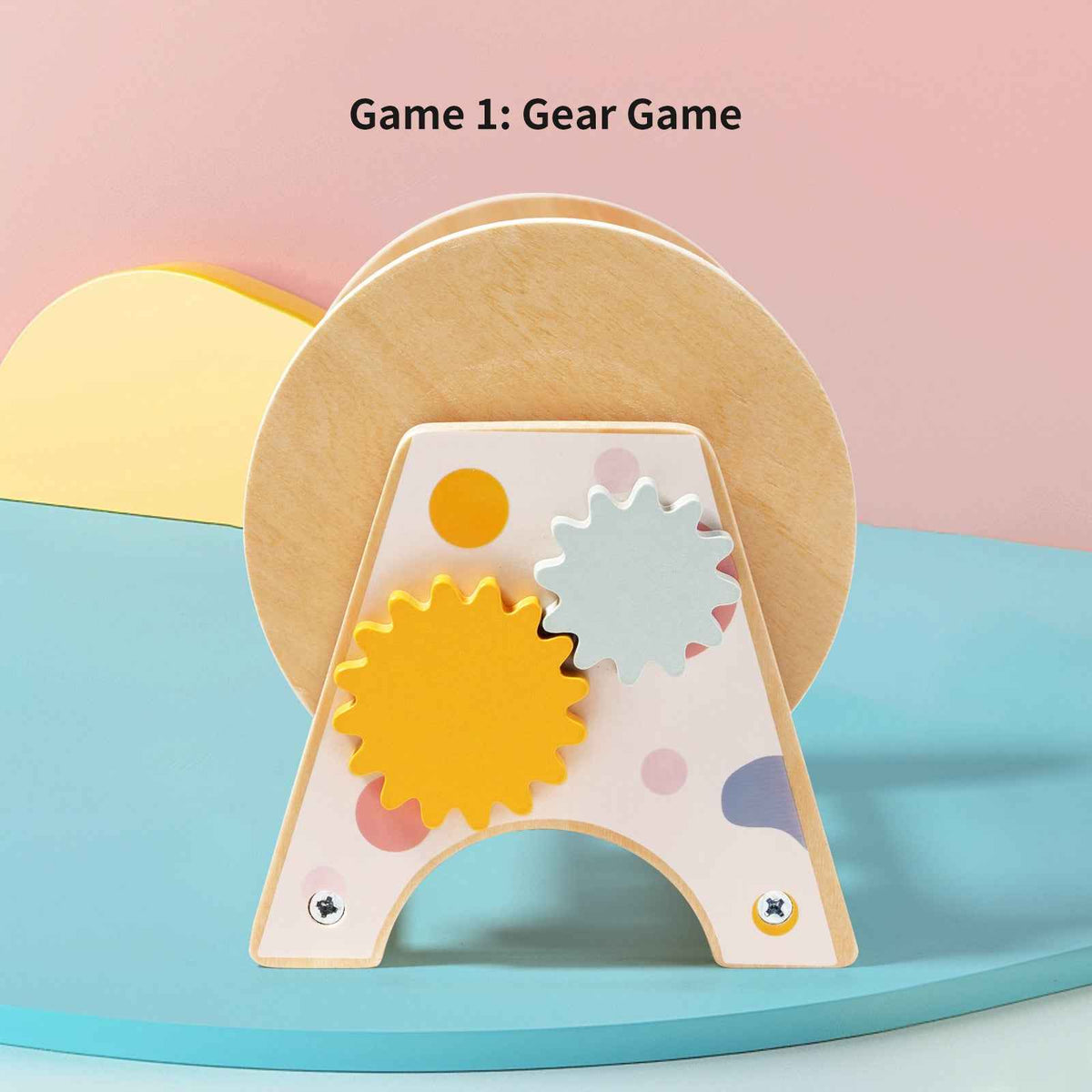 Three in one desktop wooden rolling drum kindergarten puzzle Montessori early education toy by eprolo