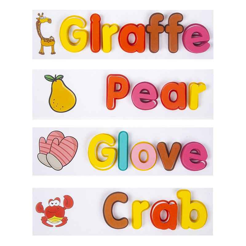 CPC English Letters Spelling Word Game Young Children Early Education Puzzle English Card Matching Toys by eprolo