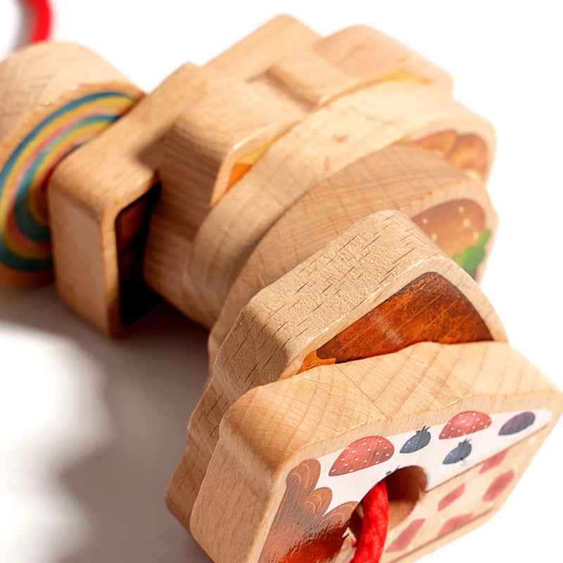 Early childhood education Greedy eating caterpillar string and bead game focus logical thinking training children's toys by eprolo