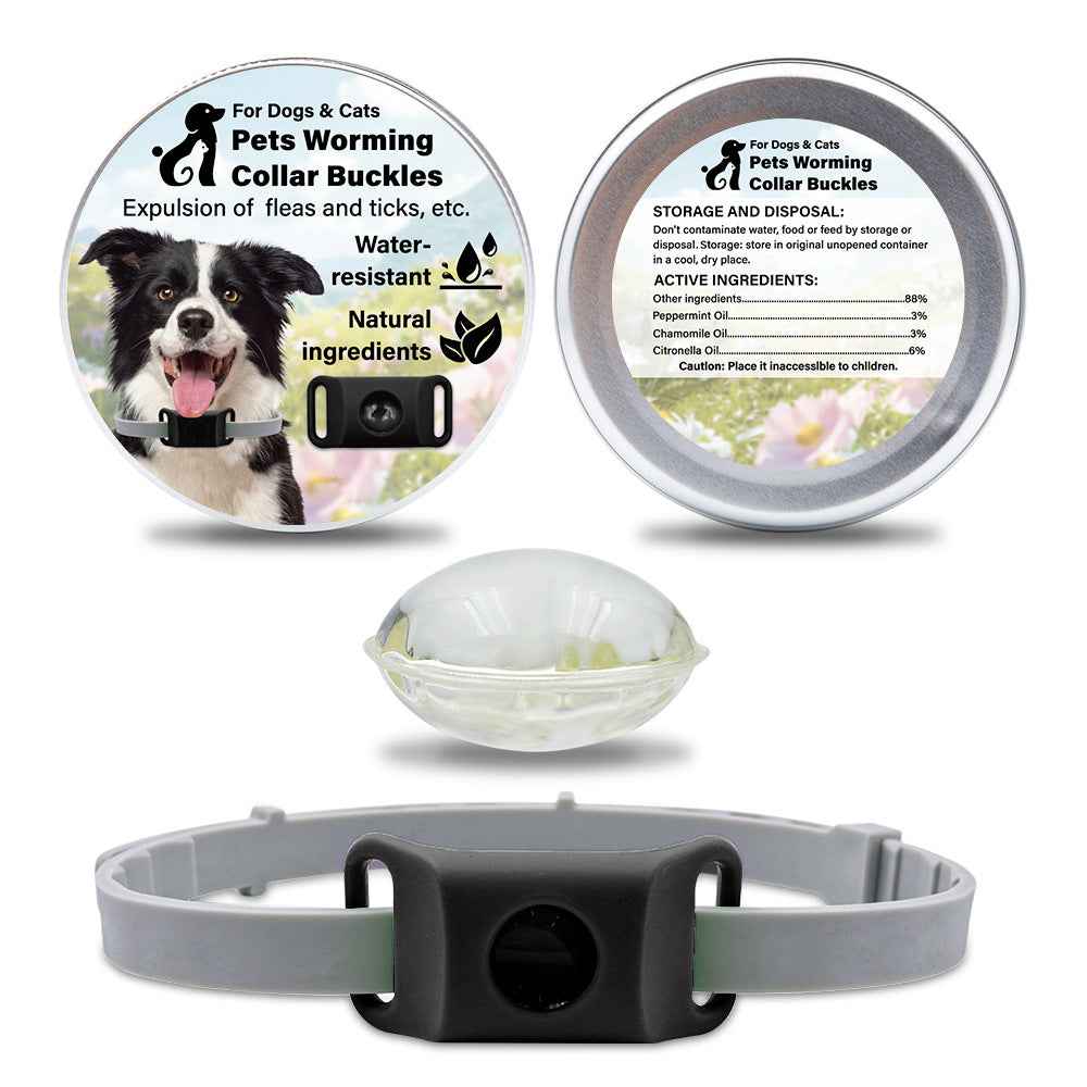 Pet Cat Dog Flea and Tick Prevention Silicone Collar with Insect Repellent Tag, Anti-Flea and Anti-Tick by eprolo