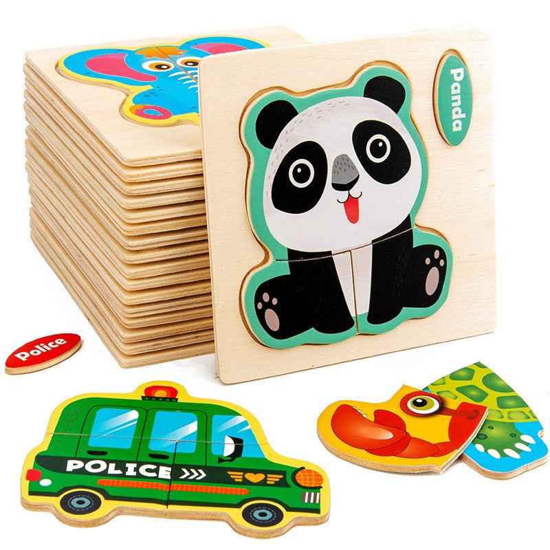 Early Education Puzzle Jitterbug With The Same Children's Educational Animal Enlightenment Cognitive Puzzle Board Toys by eprolo