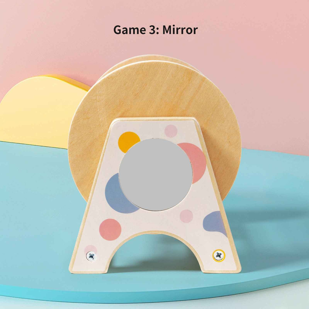 Three in one desktop wooden rolling drum kindergarten puzzle Montessori early education toy by eprolo