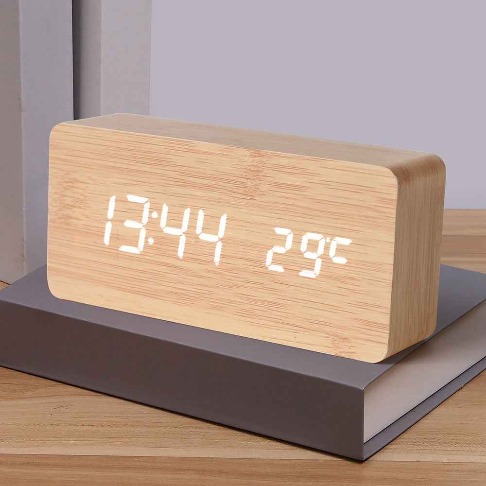 Transform Your Mornings with the LED Digital Alarm Clock: Thermometer & Night Light Included by eprolo