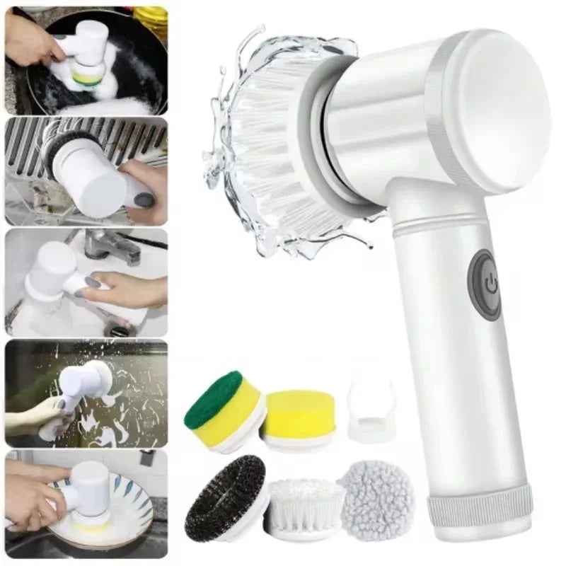 Revitalize Your Cleaning Routine with the Electric Spin Scrubber – Power Scrubber with 5 Versatile Brush Heads by eprolo