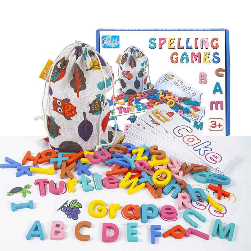 CPC English Letters Spelling Word Game Young Children Early Education Puzzle English Card Matching Toys by eprolo