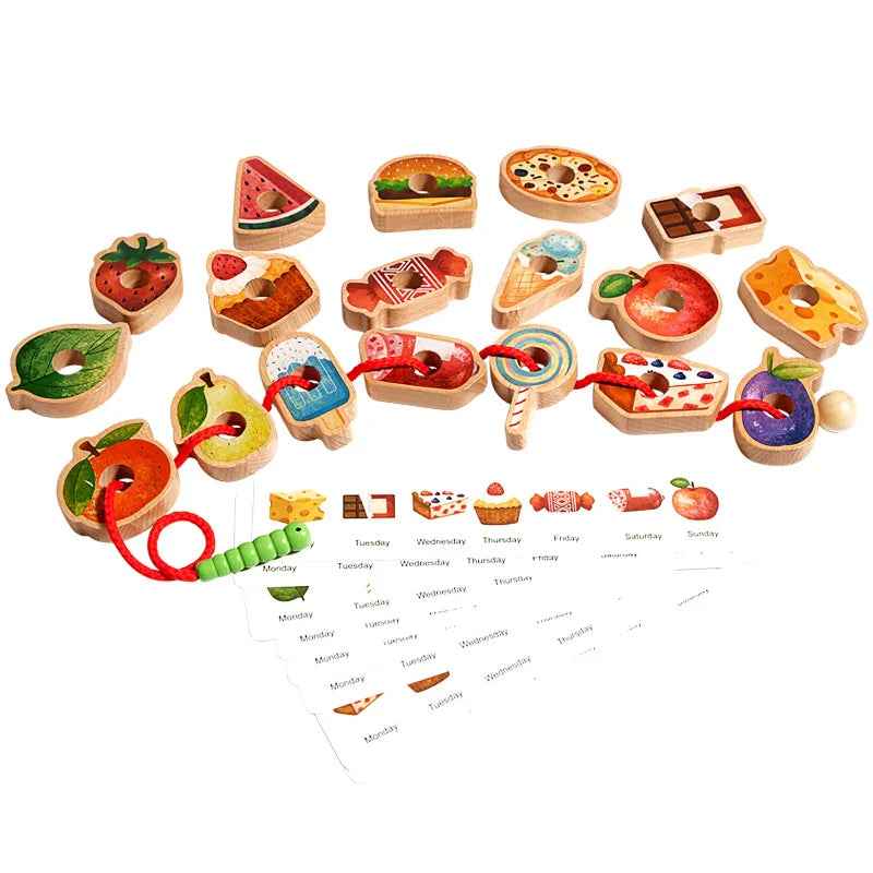 Early childhood education Greedy eating caterpillar string and bead game focus logical thinking training children's toys by eprolo