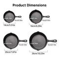 4-Pack Cast Iron Skillet Set – Non-Stick Frying Pans for Induction, Egg & Crepe Pan by eprolo