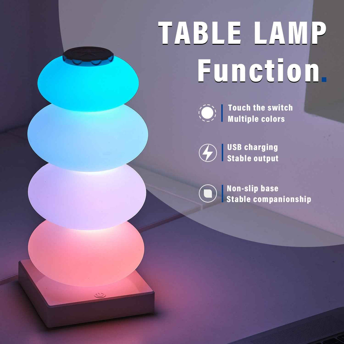 Transform Your Space with the Creative LED Touch Charging Night Light by eprolo
