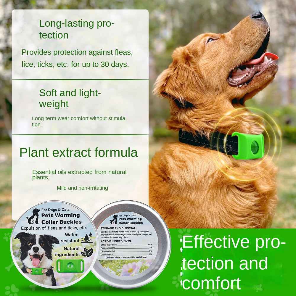 Pet Cat Dog Flea and Tick Prevention Silicone Collar with Insect Repellent Tag, Anti-Flea and Anti-Tick by eprolo