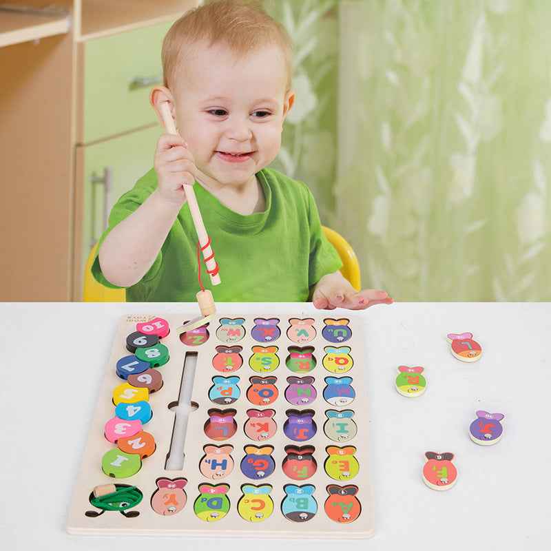 Engaging Wooden Alphabet Fishing Puzzle: Fun Learning for Kids by eprolo