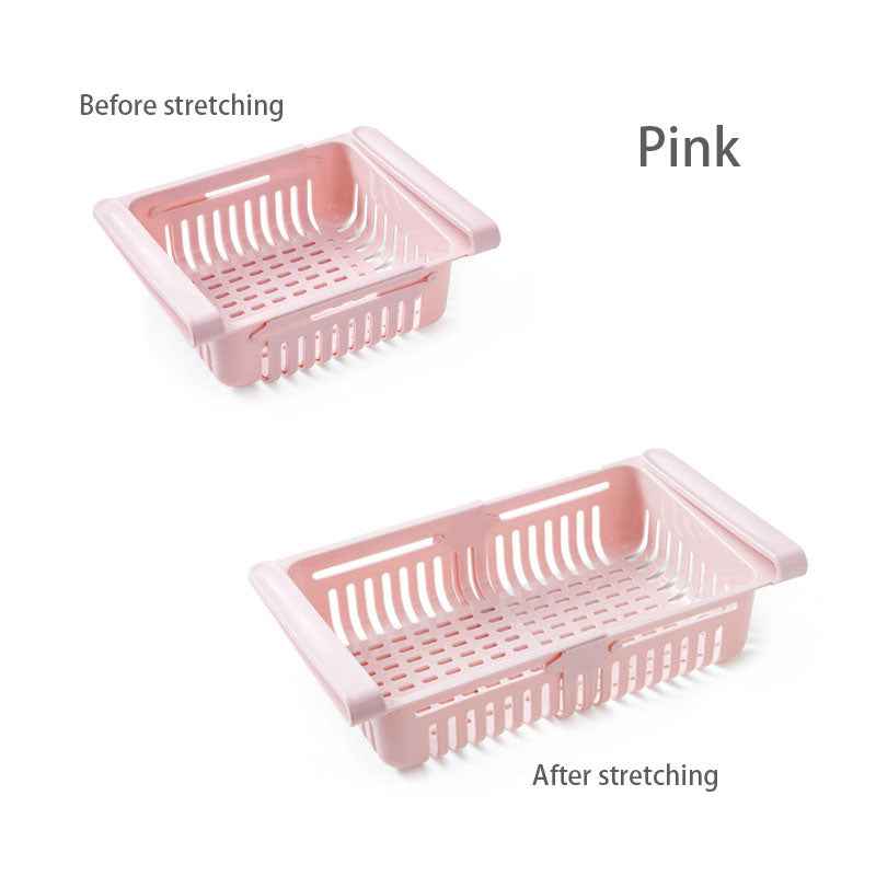 Retractable Refrigerator Divider Organizing Storage Rack Home Storage Rack Preservation Pull-Out Classification Box Refrigerator Partition Frame by eprolo