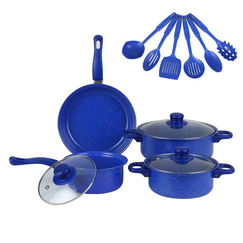 13-Piece Premium Non-Stick Cookware Set: Frying Pans, Casserole, Wok, Multi-Func, Stylish, Durable, Outdoor-Ready by eprolo