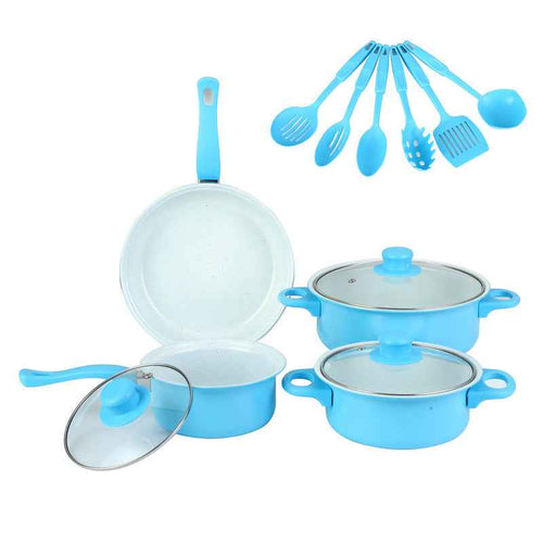 13-Piece Premium Non-Stick Cookware Set: Frying Pans, Casserole, Wok, Multi-Func, Stylish, Durable, Outdoor-Ready by eprolo