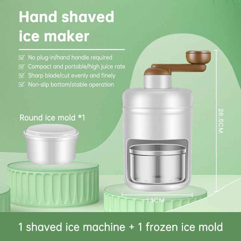 Shaved Ice Household Small Manual Ice Breaker Hand Ice Making Sand Hail Ice Breaking Magic Tool Making Continuous Sand Ice by eprolo