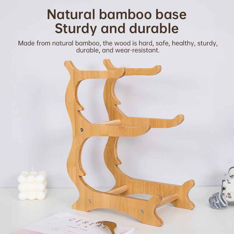 2-Tier Bamboo Fruit Stand for Kitchen, Space Saving Countertop Organizer with Ventilation to Keep Produce Fresh by eprolo