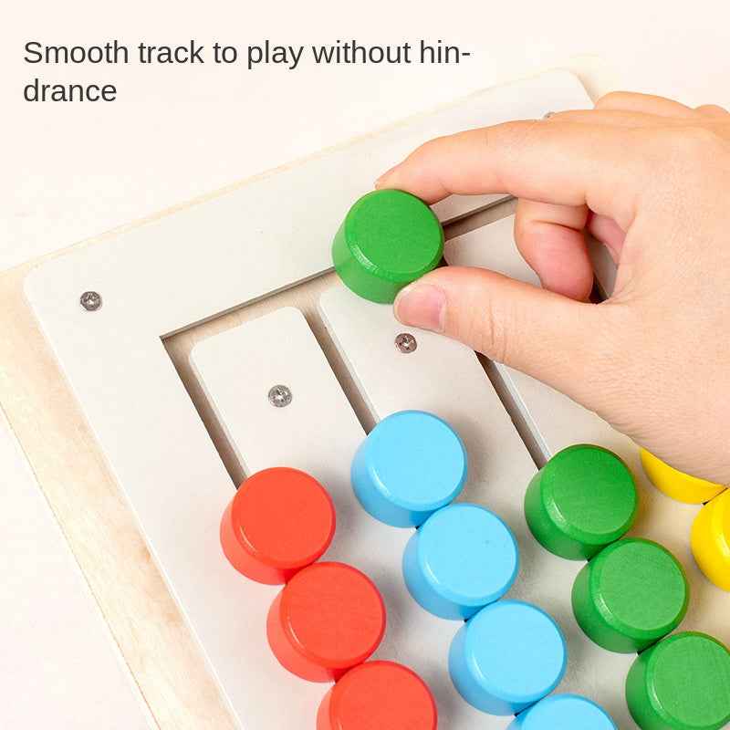 Wooden children's early education 2-in-1 four-color game color matching exercise wrist coordination puzzle toy by eprolo