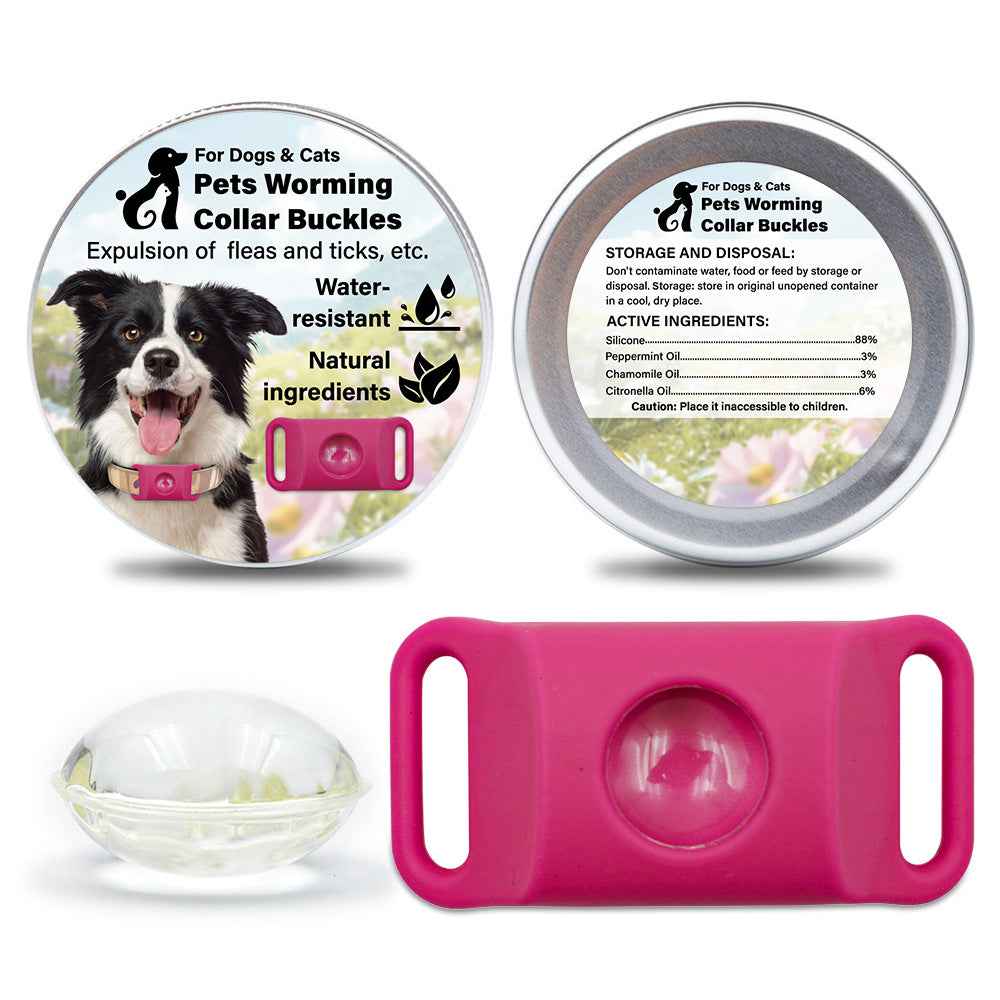 Pet Cat Dog Flea and Tick Prevention Silicone Collar with Insect Repellent Tag, Anti-Flea and Anti-Tick by eprolo