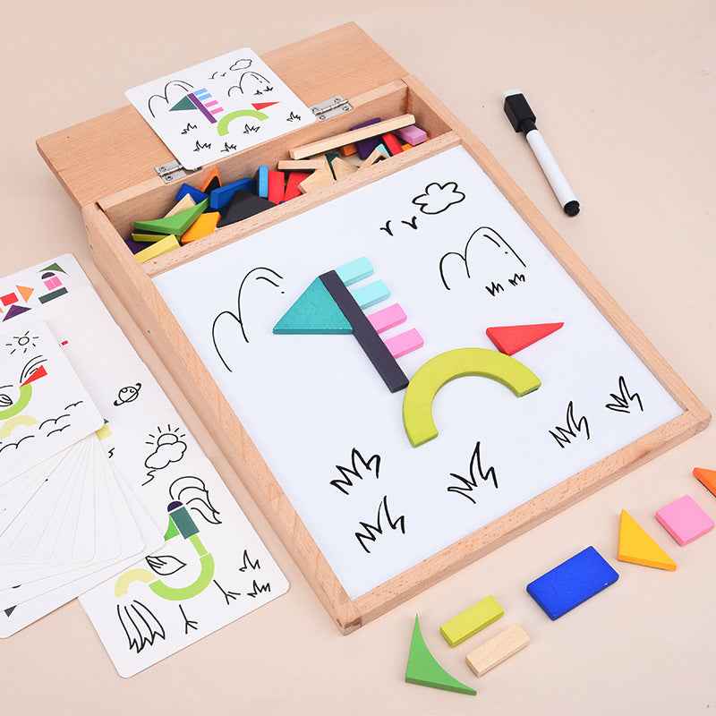 Unleash Creativity with Our Wooden Magnetic Drawing Board for Kids by eprolo