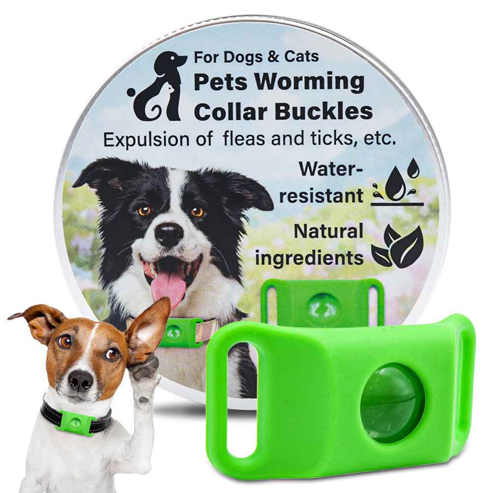 Pet Cat Dog Flea and Tick Prevention Silicone Collar with Insect Repellent Tag, Anti-Flea and Anti-Tick by eprolo