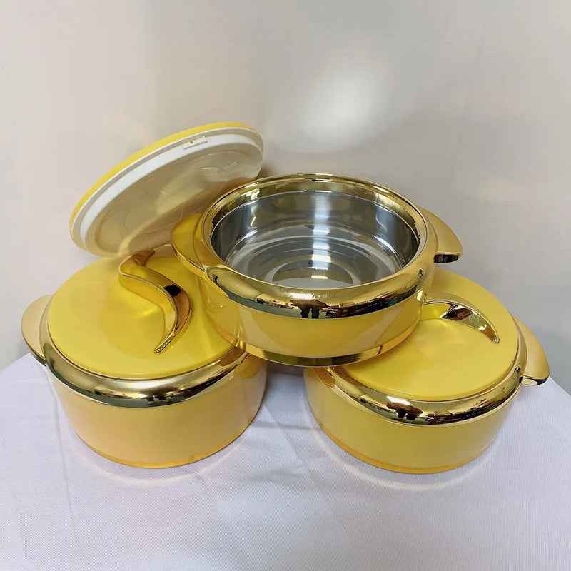 3-Piece Insulated Food Container Set (1.5L, 2L, 2.5L) - Ideal for Ramadan Celebrations, Weddings, Family Gatherings & More by eprolo