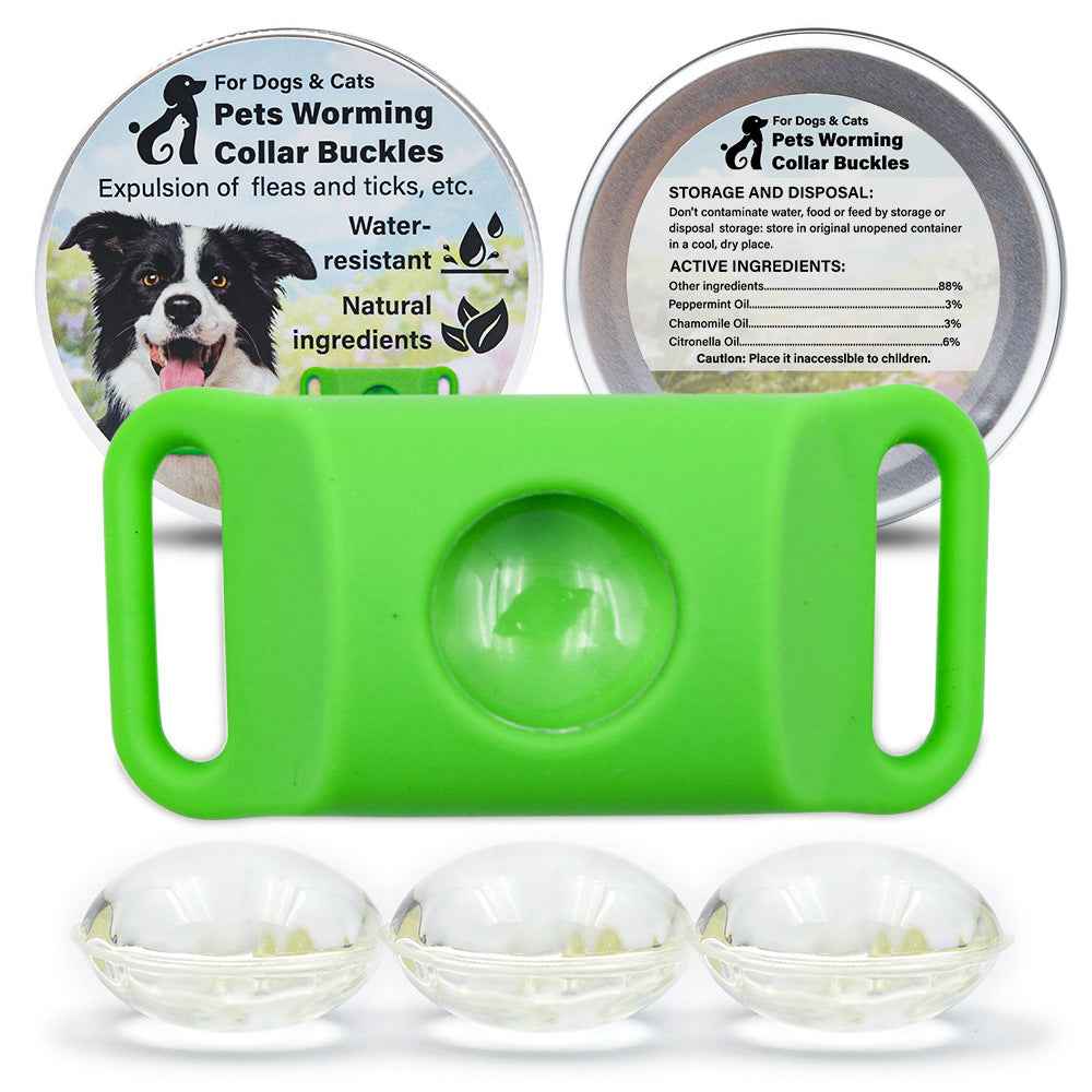Pet Cat Dog Flea and Tick Prevention Silicone Collar with Insect Repellent Tag, Anti-Flea and Anti-Tick by eprolo