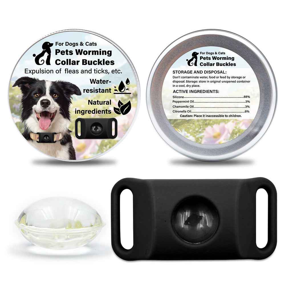 Pet Cat Dog Flea and Tick Prevention Silicone Collar with Insect Repellent Tag, Anti-Flea and Anti-Tick by eprolo