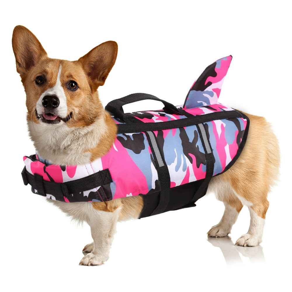 Dog Life Jacket Lightweight Adjustable Velcro Medium to Large Dog Swimwear by eprolo