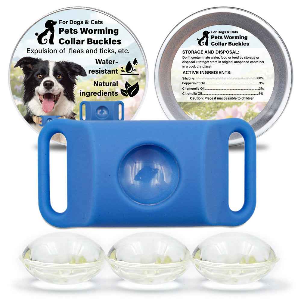 Pet Cat Dog Flea and Tick Prevention Silicone Collar with Insect Repellent Tag, Anti-Flea and Anti-Tick by eprolo