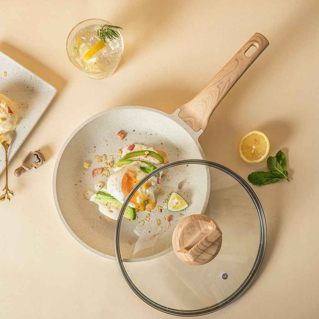 Medical stone non-stick pot soup pot stew pot frying pan wok milk pot frying pan steaming marble granite pot set by eprolo