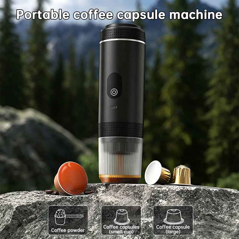Portable Espresso Machine w/ Digital Display – 3-in-1 Capsule & Ground Coffee Maker for Travel, Camping & Office by eprolo