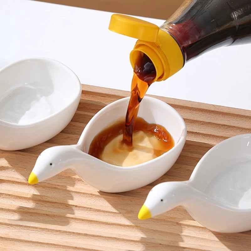 Dish Cute Small Plate for Home Use, Elegant Snack Dish, Korean BBQ Dipping Tray, Vinegar Dish, Mini Dipping Plate by eprolo