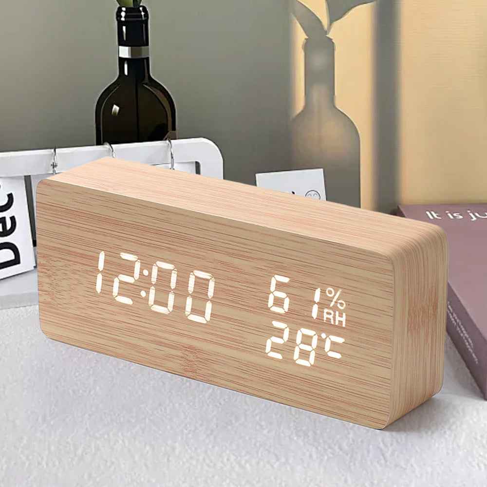 Transform Your Mornings with the LED Digital Alarm Clock: Thermometer & Night Light Included by eprolo