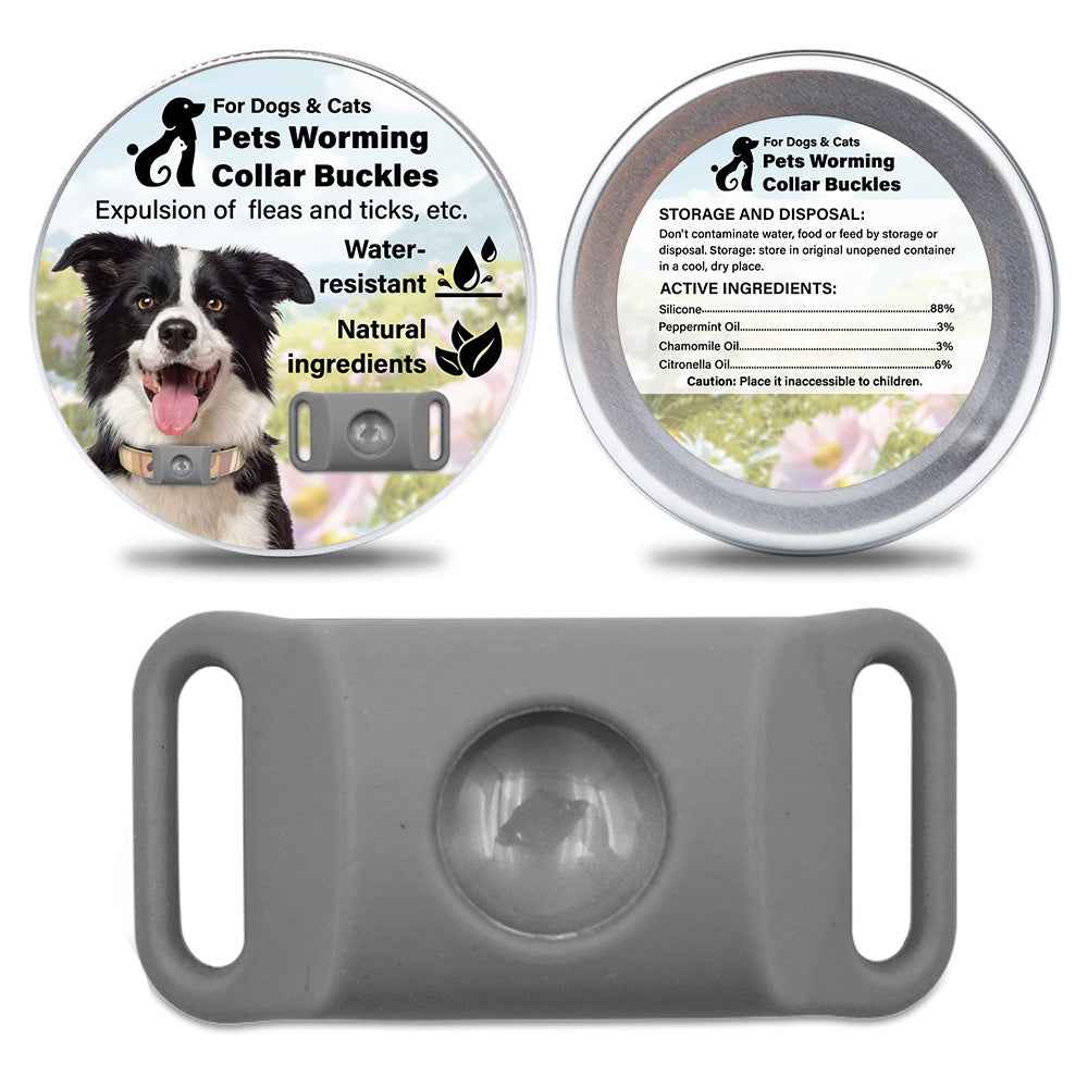 Pet Cat Dog Flea and Tick Prevention Silicone Collar with Insect Repellent Tag, Anti-Flea and Anti-Tick by eprolo