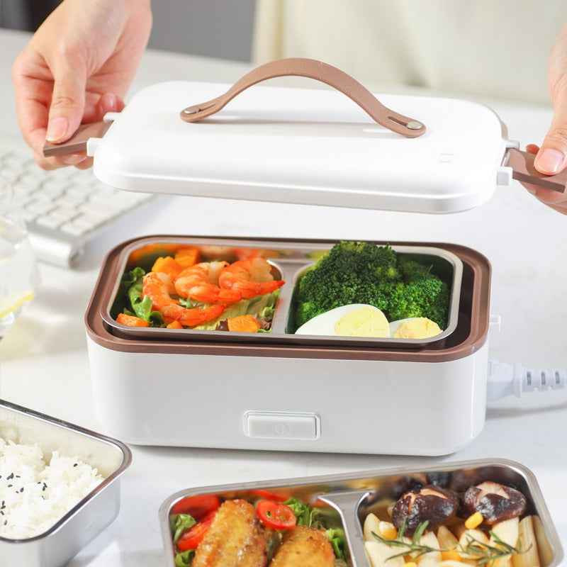 Electric lunch box stainless steel liner portable plug-in small insulation lunch box home heating lunch box steaming rice artifa by eprolo