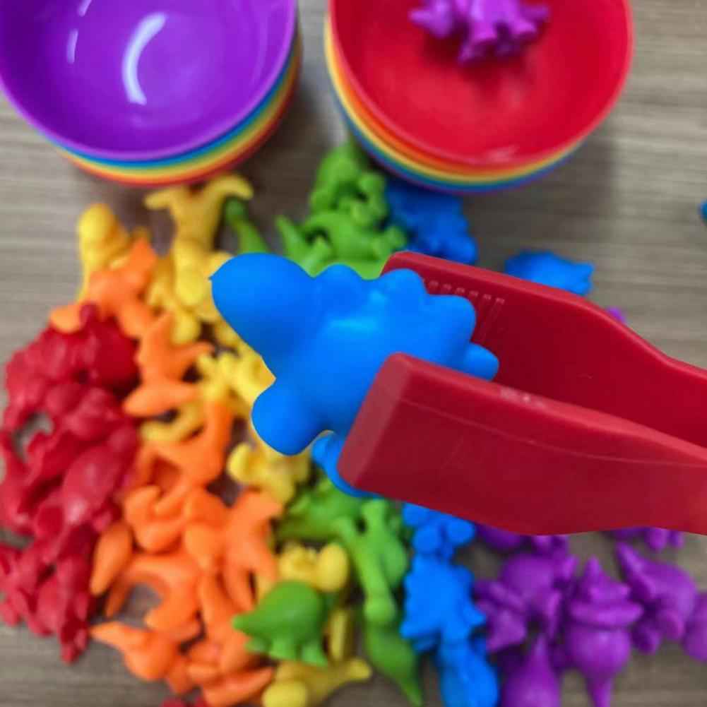 Children's Rainbow Count Early Education Cognitive Toys Montessori Teaching Aids Math Children's Game Set by eprolo