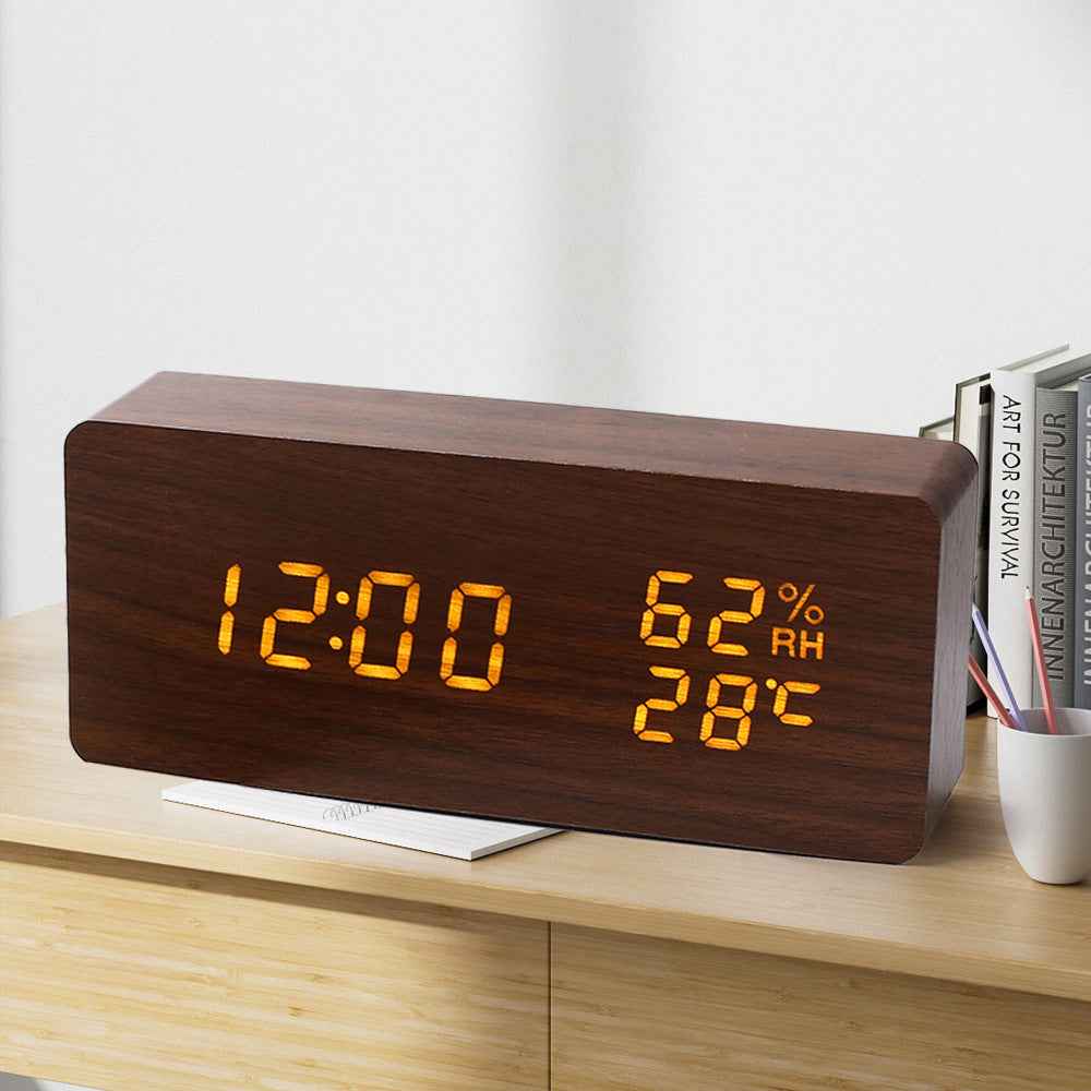 Transform Your Mornings with the LED Digital Alarm Clock: Thermometer & Night Light Included by eprolo