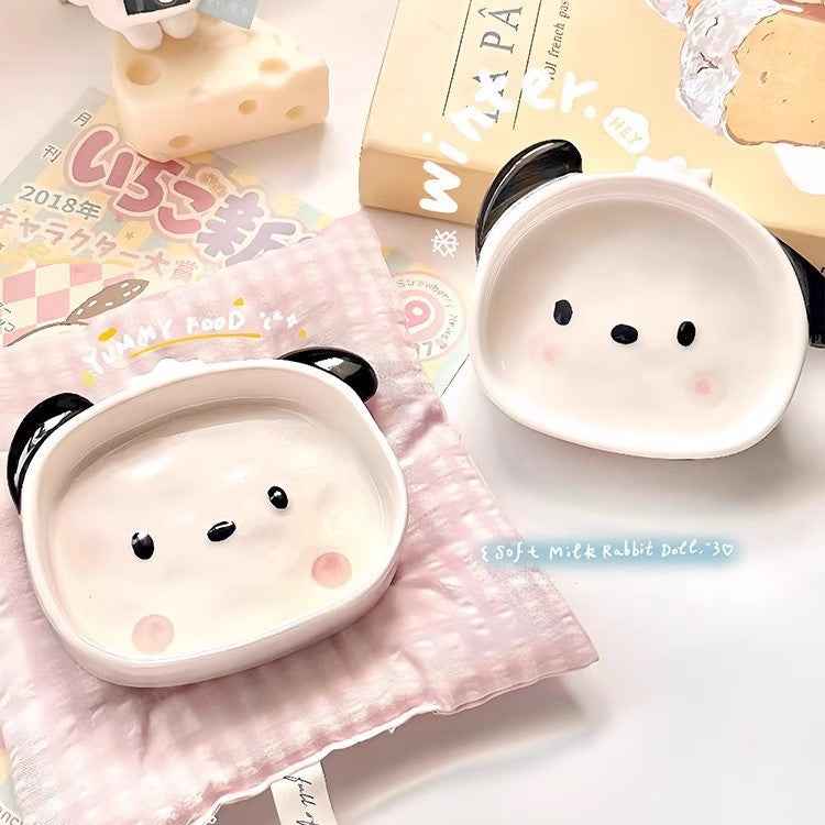 Dish Cute Small Plate for Home Use, Elegant Snack Dish, Korean BBQ Dipping Tray, Vinegar Dish, Mini Dipping Plate by eprolo