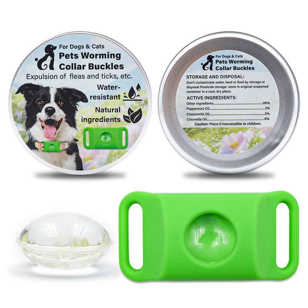 Pet Cat Dog Flea and Tick Prevention Silicone Collar with Insect Repellent Tag, Anti-Flea and Anti-Tick by eprolo