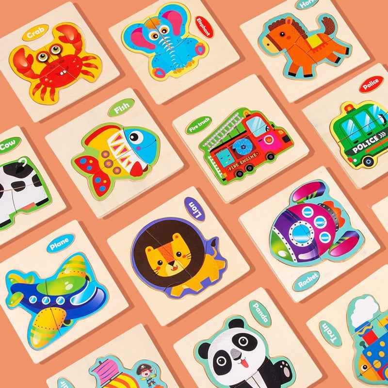 Early Education Puzzle Jitterbug With The Same Children's Educational Animal Enlightenment Cognitive Puzzle Board Toys by eprolo