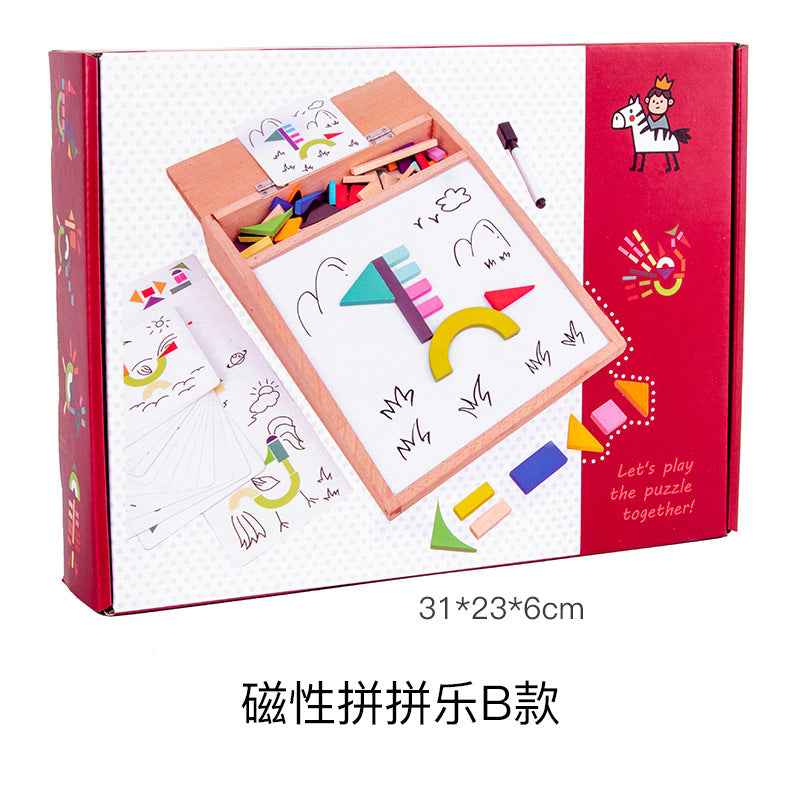 Unleash Creativity with Our Wooden Magnetic Drawing Board for Kids by eprolo