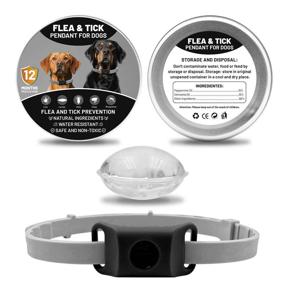 Pet Cat Dog Flea and Tick Prevention Silicone Collar with Insect Repellent Tag, Anti-Flea and Anti-Tick by eprolo