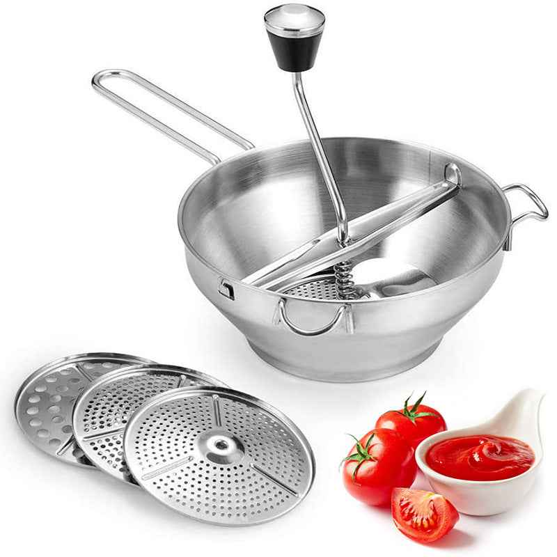 Stainless Steel Food Mixer, Jam Grinder, Potato Masher, Potato Masher, Masher, Vegetable and Fruit Grinder by eprolo