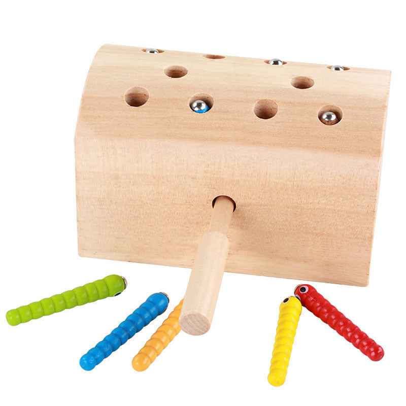 Wooden Bug Catch Game For Young Children Montessori Early Education Parent-Child Interactive Game Kindergarten Early Education Teaching Aids by eprolo