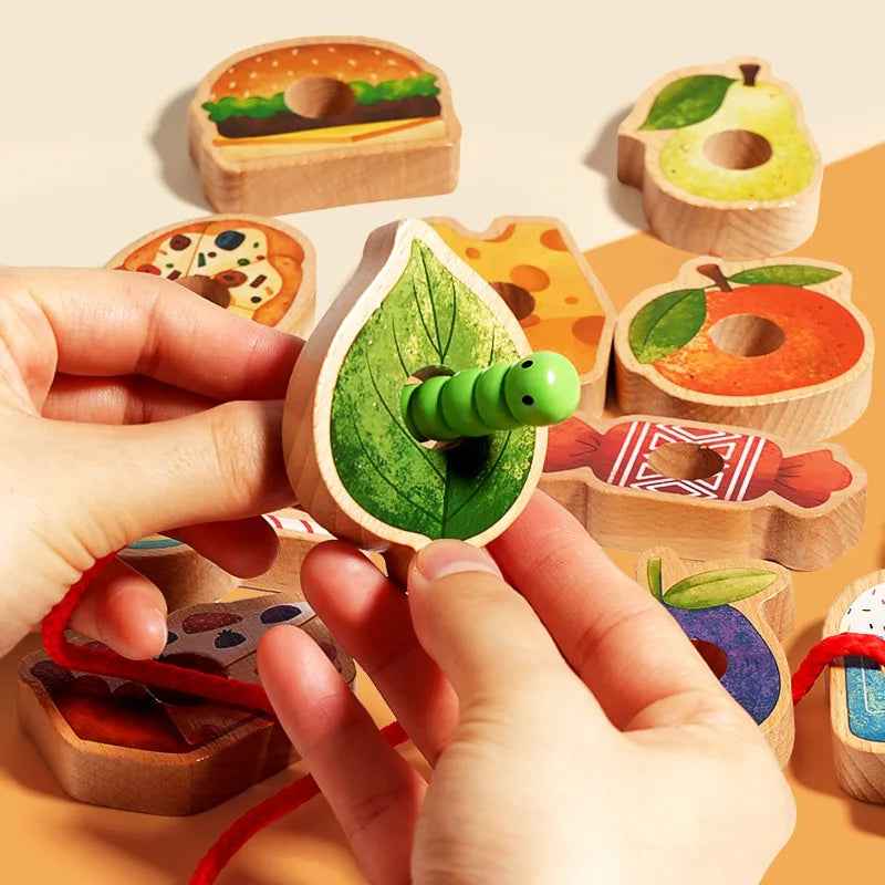 Early childhood education Greedy eating caterpillar string and bead game focus logical thinking training children's toys by eprolo