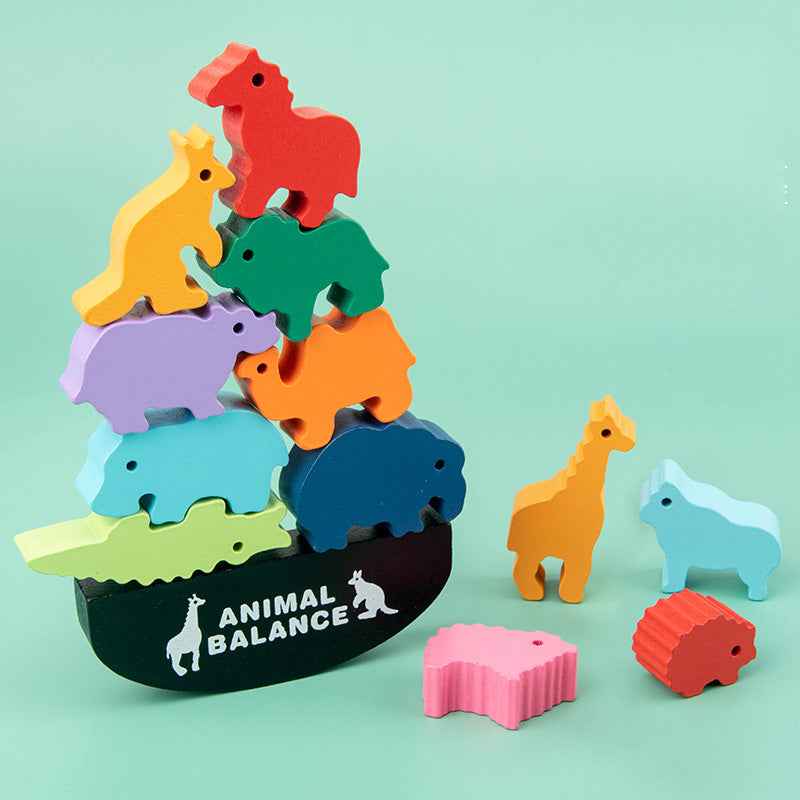 Montessori Animal Balance Beam Toy for Early Education and Fine Motor Skills Development by eprolo