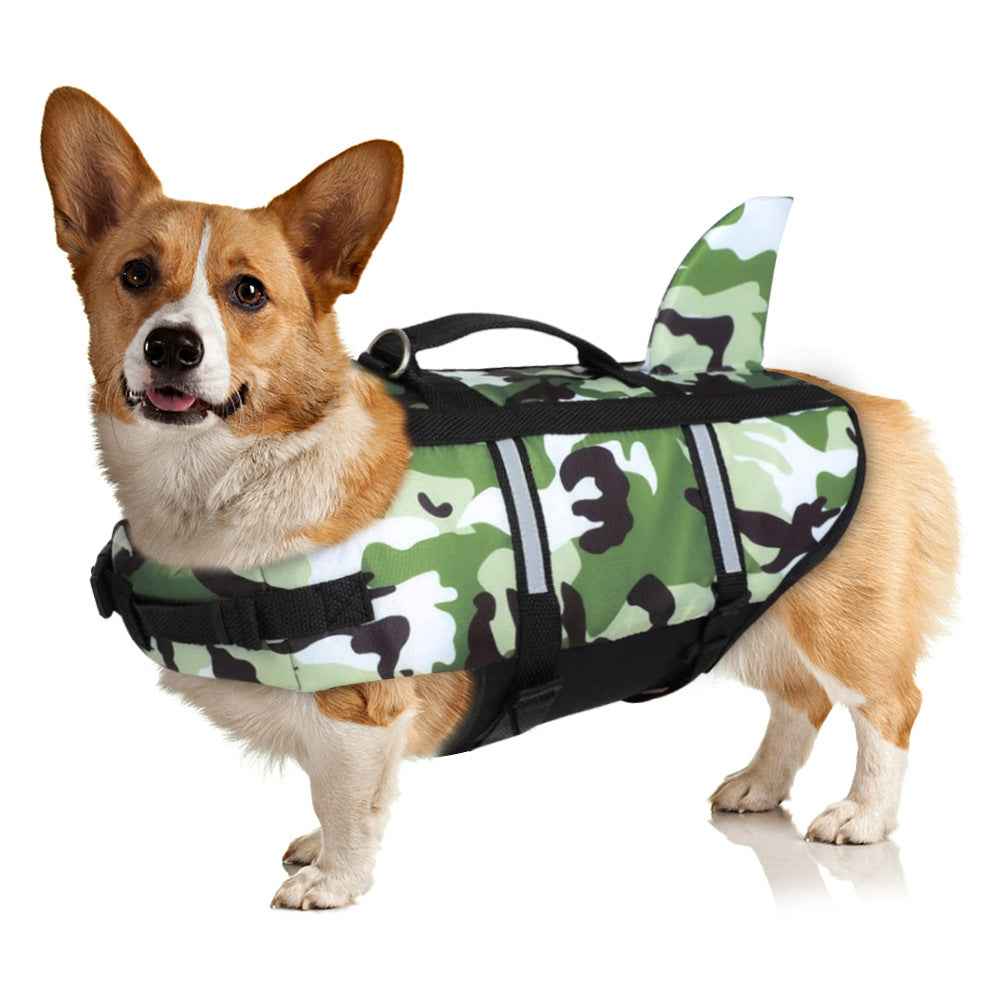Dog Life Jacket Lightweight Adjustable Velcro Medium to Large Dog Swimwear by eprolo