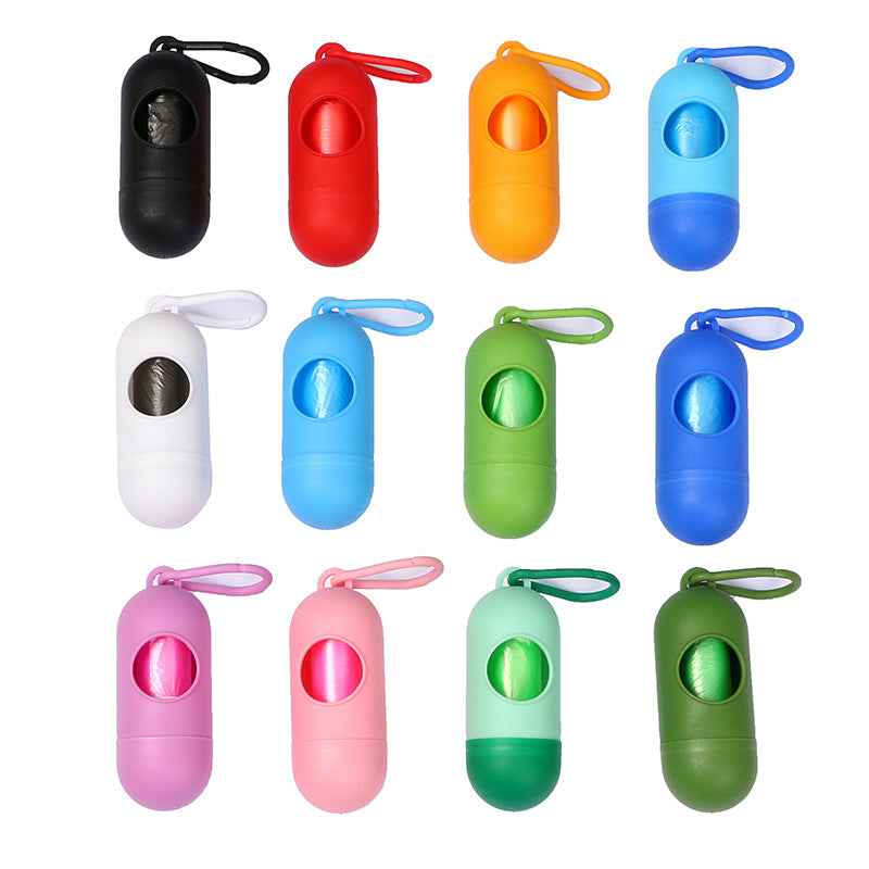 Pet Waste Bag Capsule Dog Waste Box Pill Portable Thickened Poop Bag by eprolo