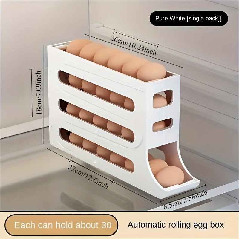 Rolling Egg Storage Box Slide-Type Automatic Egg Roller Freshness Preservation by eprolo