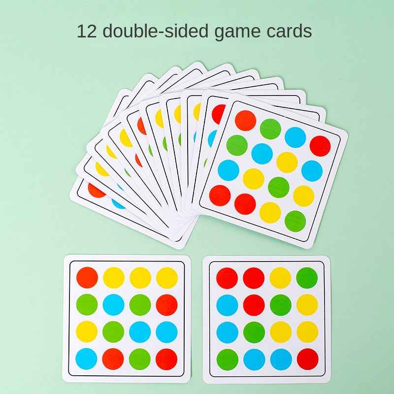 Wooden children's early education 2-in-1 four-color game color matching exercise wrist coordination puzzle toy by eprolo